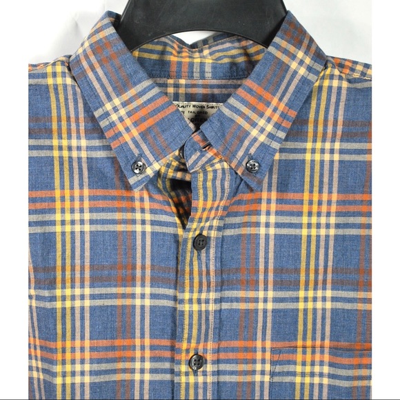 J. Crew M Blue Orange Striped Long Sleeve Shirt - Picture 4 of 5